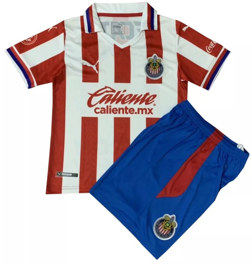 Kit infantil oficial Puma  Chivas Guadalajara 2020 2021 I jogador